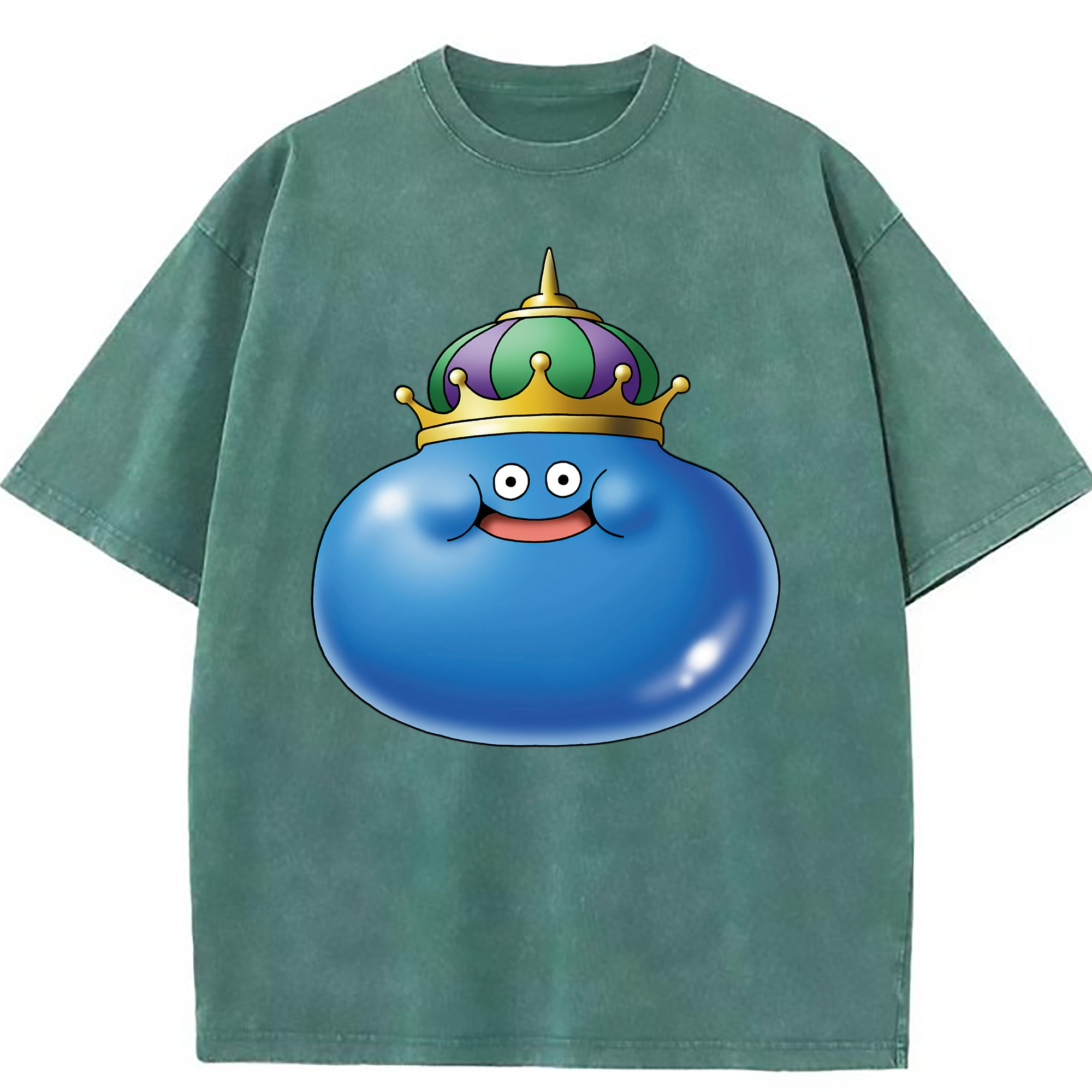 （画像用） ドラゴンクエスト Doragon Kuesuto Dragon Quest 綿100% ヴィンテージ風 半袖Tシャツ（フロントプリント）